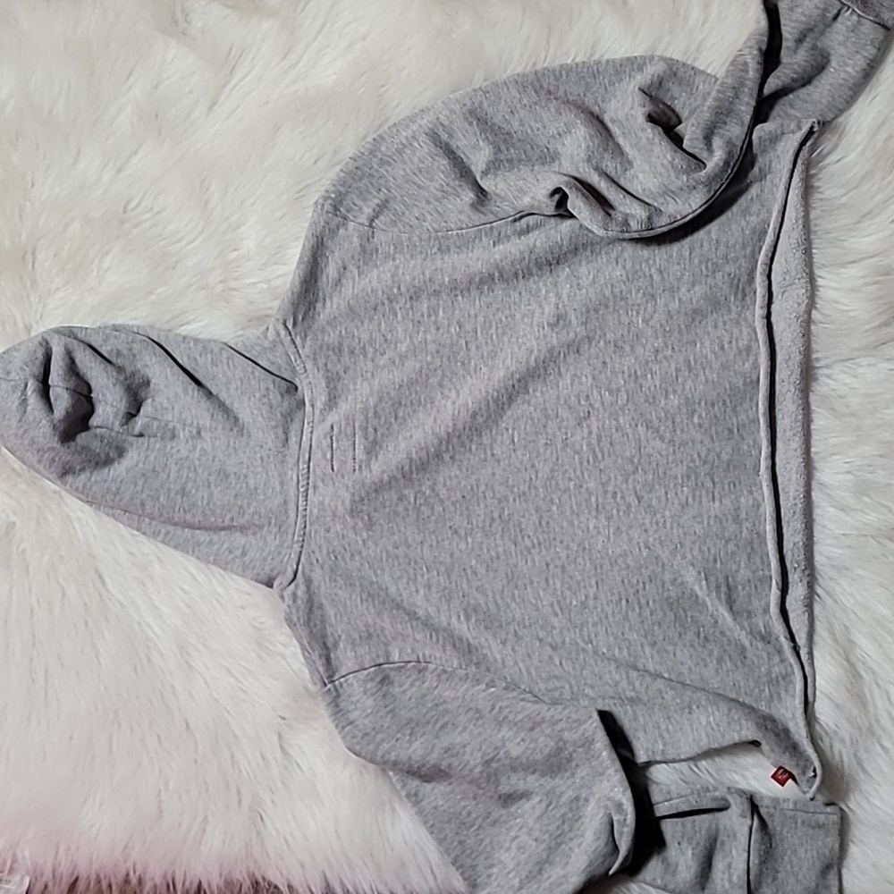 Dickies Gray Crop Pullover Hoodie Size Medium - Picture 3 of 9
